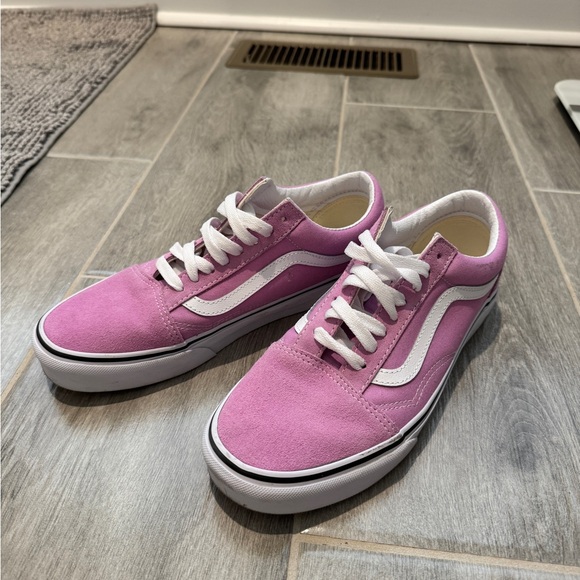 Vans Pink and White Casual Sneakers - Picture 1 of 6